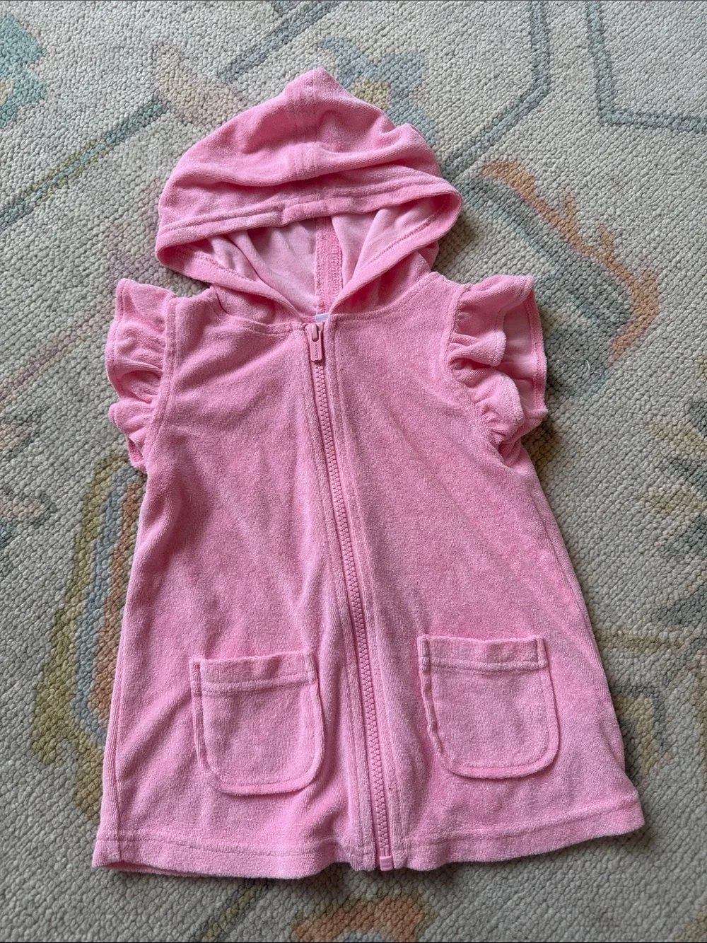 Old Navy Pink Hooded Kids Swim Coverup